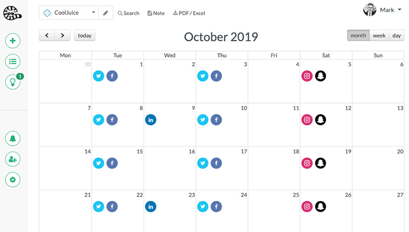 Social Media Content Calendar Template Google Sheets prntbl